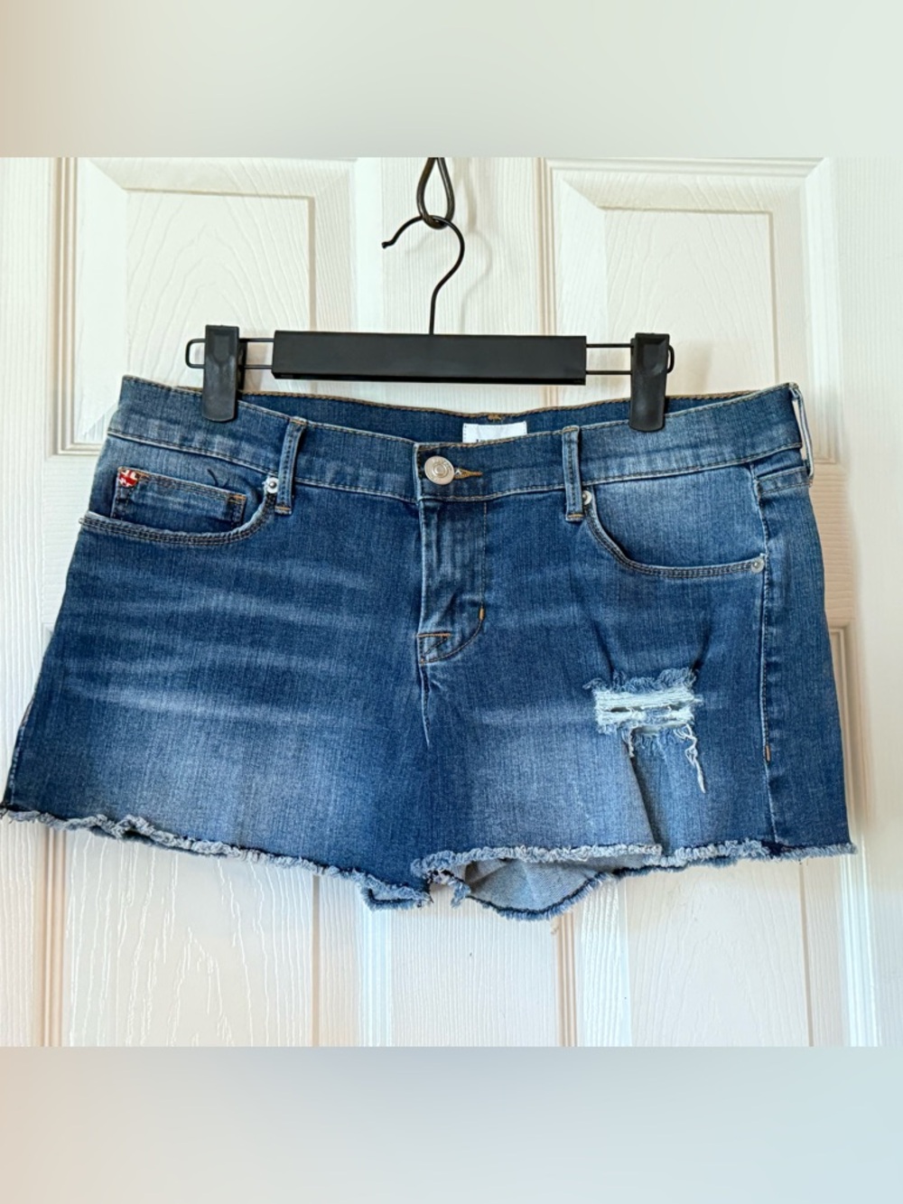 Hudson Jeans Distressed Blue Denim Cutoff Shorts  29/2